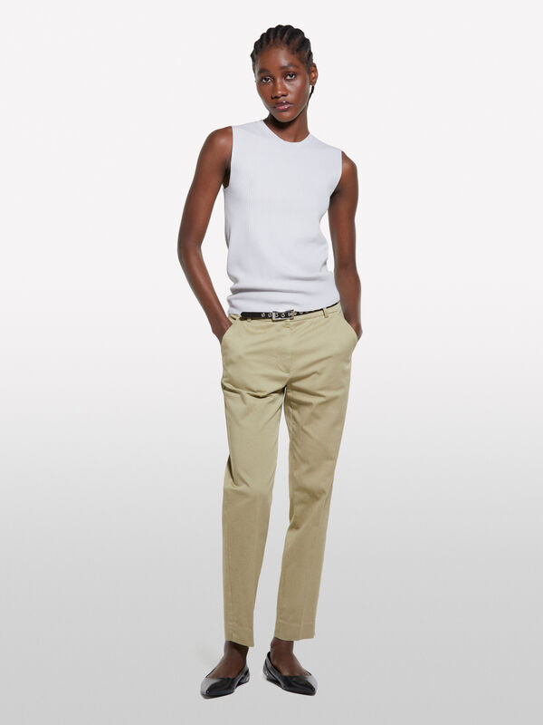 Top de malha cinza-claro Top de malha cinza-claro - tops para mulher | Sisley