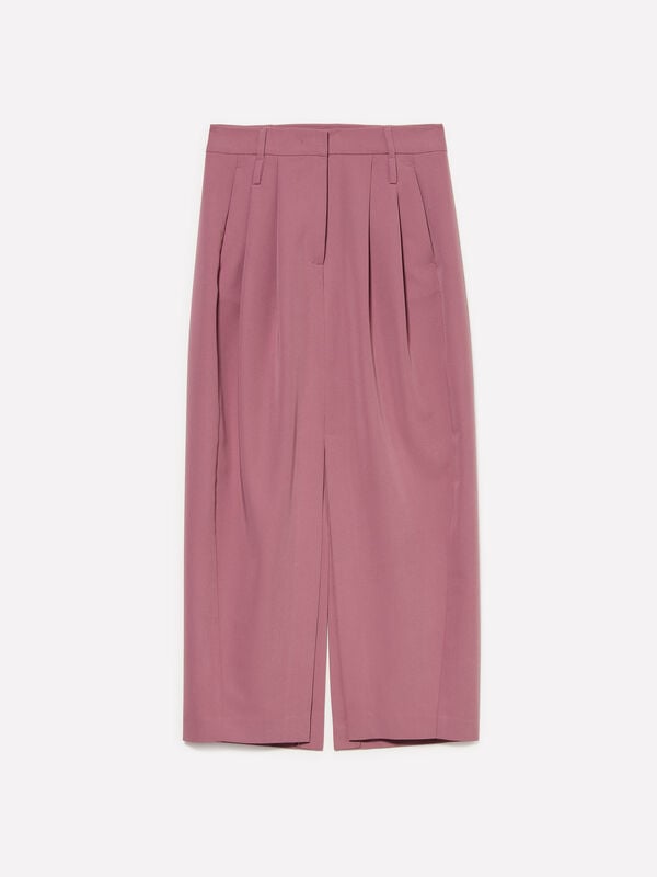Saia midi malva com racha Saia midi malva com racha - saias midi, longuette mulher | Sisley