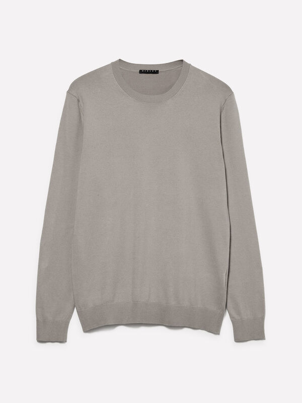 Camisola de gola redonda cinzenta - camisolas gola redonda para homem | Sisley