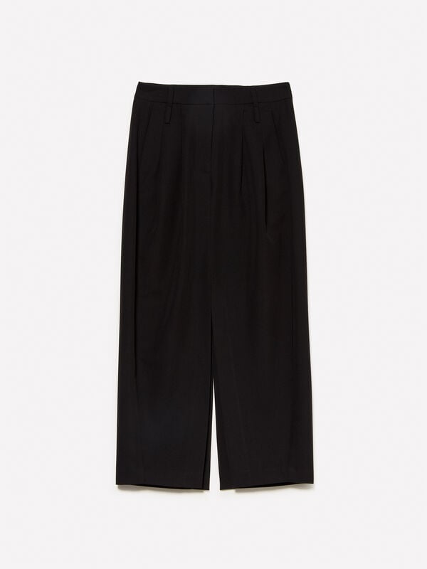 Saia midi preta com racha Saia midi preta com racha - saias midi, longuette mulher | Sisley