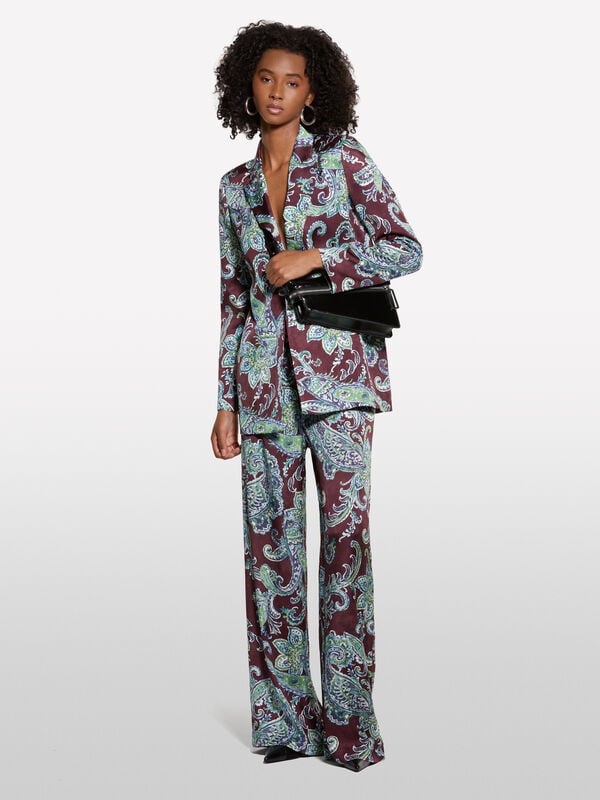 Blazer aberto padrão paisley - blazers para mulher | Sisley