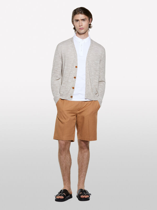 Cardigã mélange bege claro - cardigãs para homem | Sisley