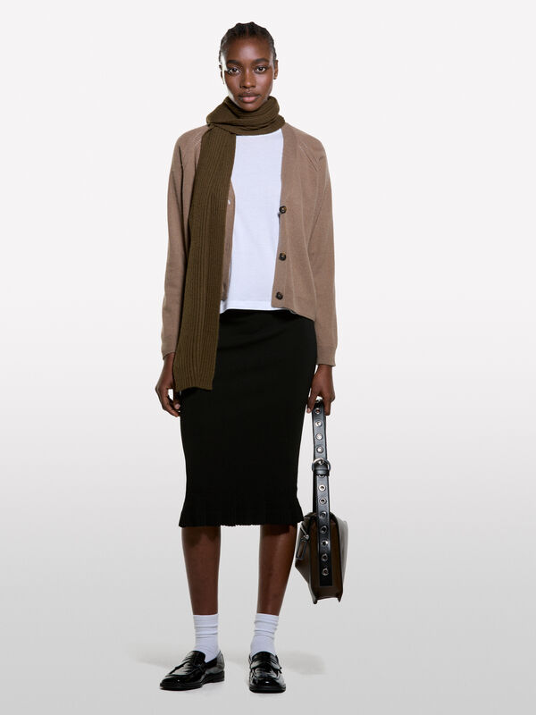 T-shirt branca com mangas compridas - t-shirt de manga comprida para mulher | Sisley