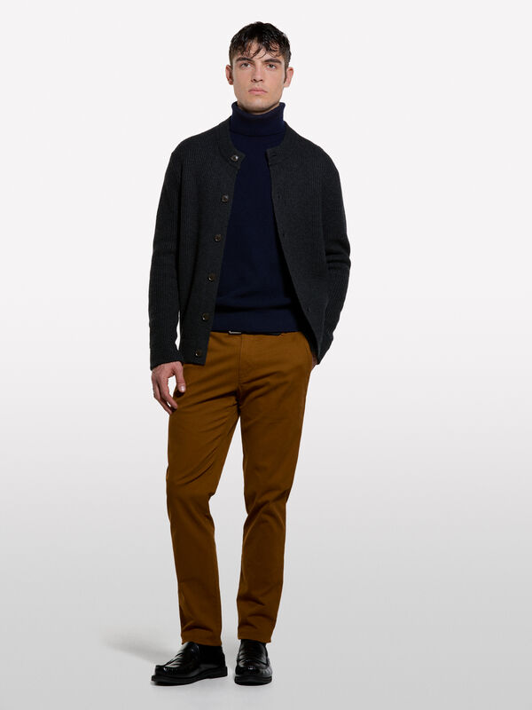 Cardigan with buttons in wool blend - cardig&atilde;s para homem | Sisley