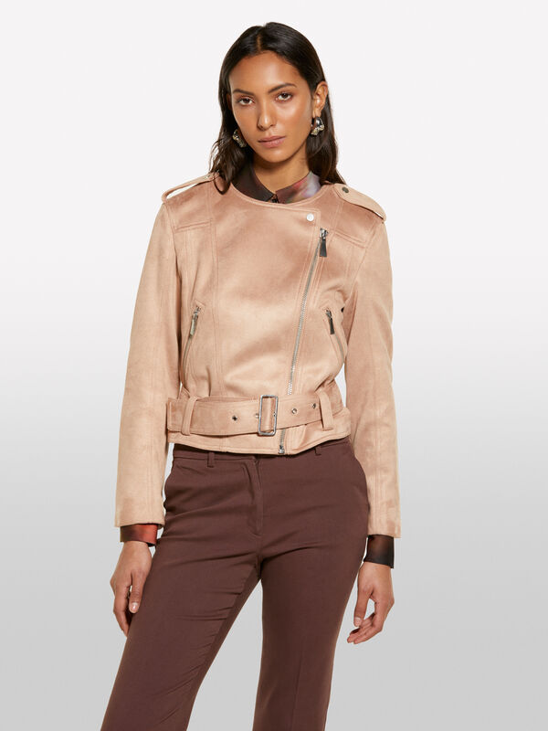 Biker rosa boxy fit - blusões e casacos para mulher | Sisley