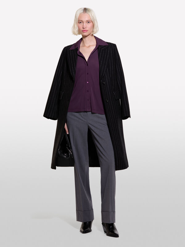 Camisa ameixa slim fit - camisas para mulher | Sisley