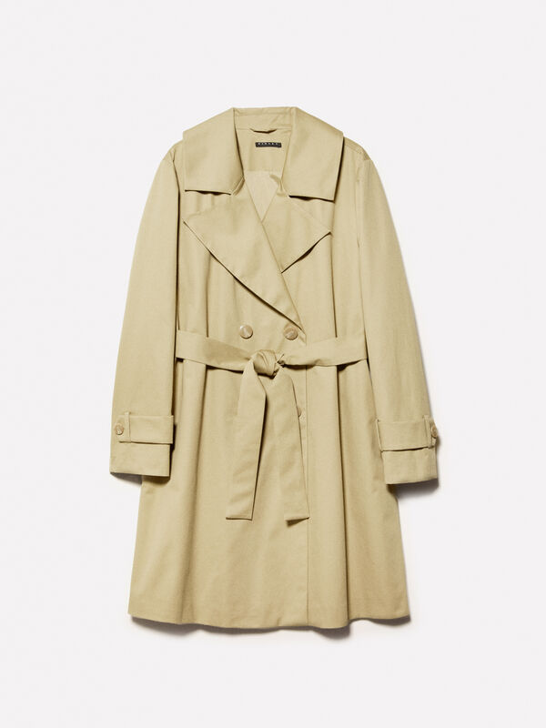 Trench verde militar - trenches e imperme&aacute;veis para mulher | Sisley