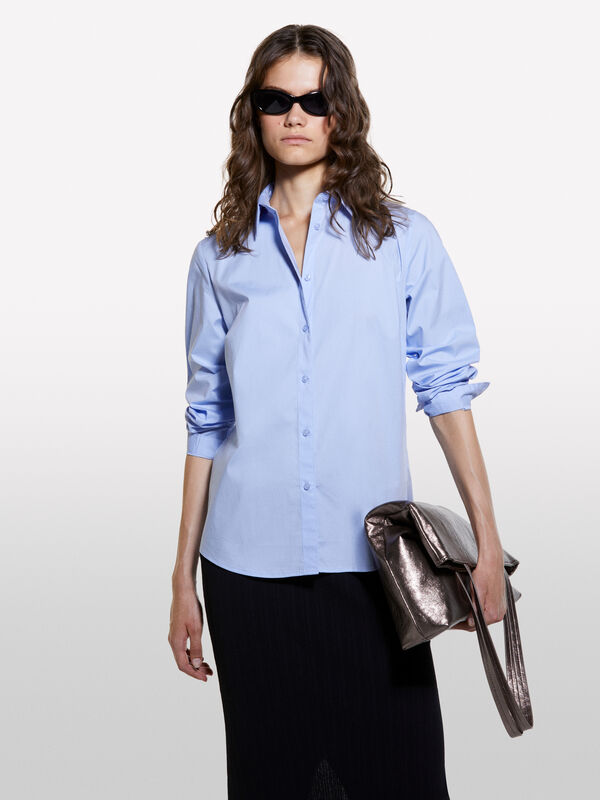 Camisa azul-claro regular fit - camisas para mulher | Sisley