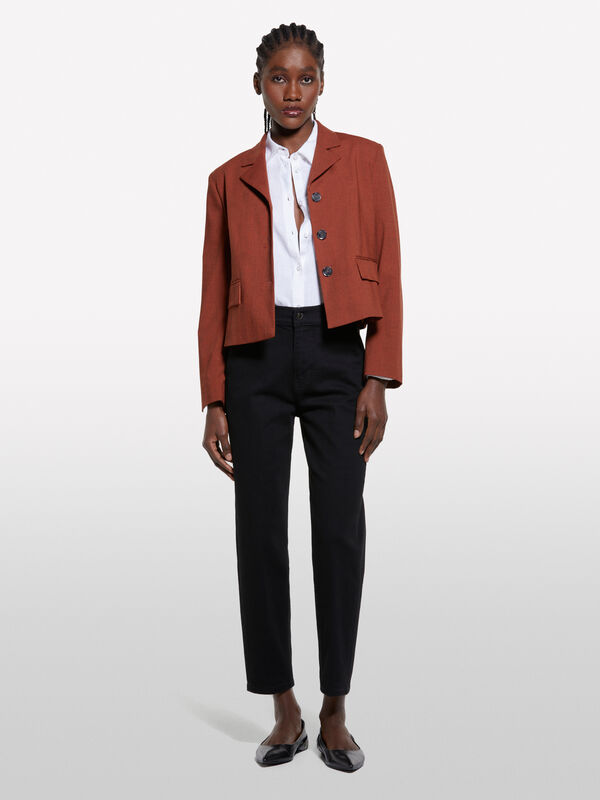 Camisa branca em 100% linho Camisa branca em 100% linho - camisas para mulher | Sisley