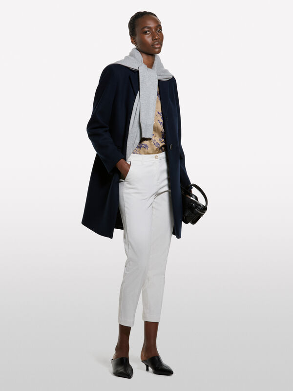 Calças chino tortora cigarette - calças chinos para mulher | Sisley