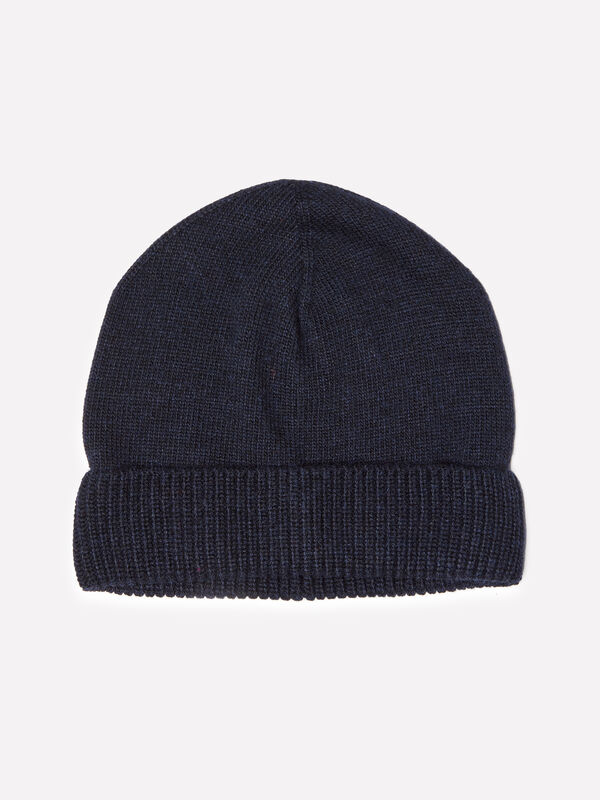 Gorro azul-escuro em mistura de caxemira - chapéus para mulher | Sisley