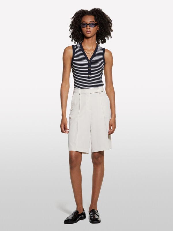 Top às riscas com botões Top às riscas com botões - tops para mulher | Sisley