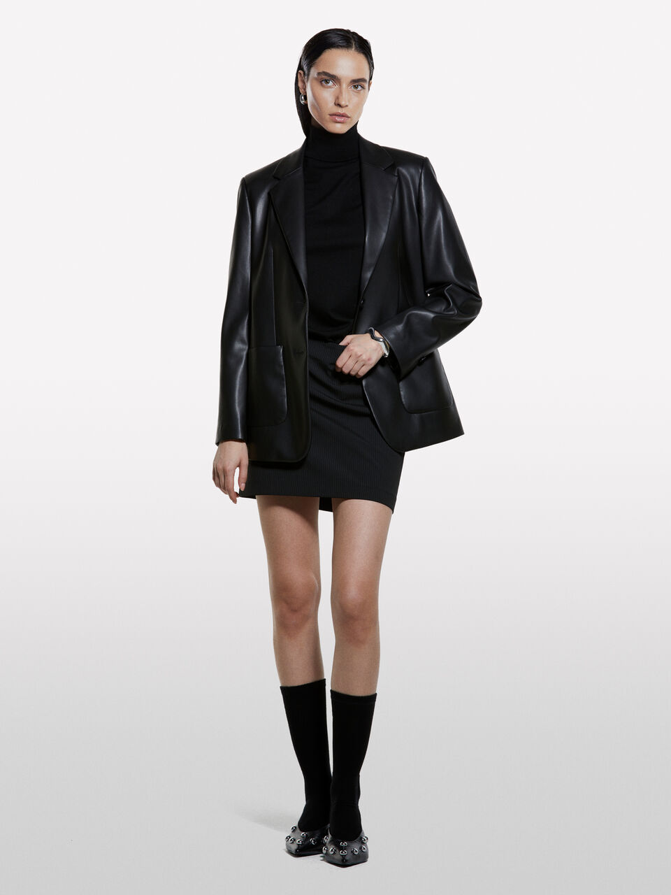 TURTLE NECK SWEATER Mulher image number null