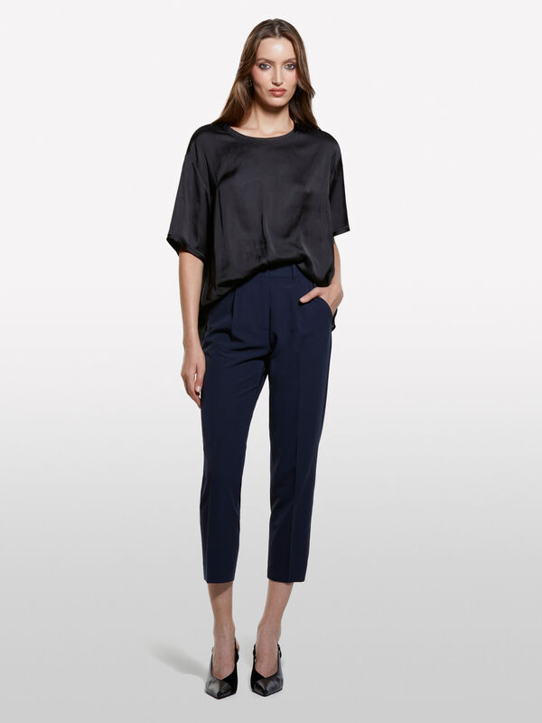 Joggers azul-escuro - calças joggers para mulher | Sisley