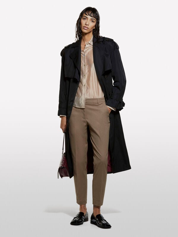 Chinos slim fit marrom Chinos slim fit marrom - Nova Coleção Mulher | Sisley