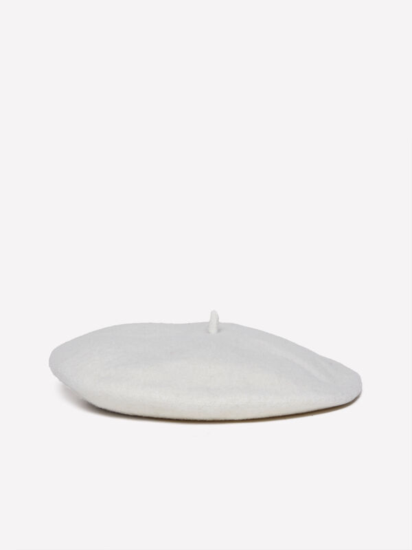 Boina basca branco nata em lã - chapéus para mulher | Sisley