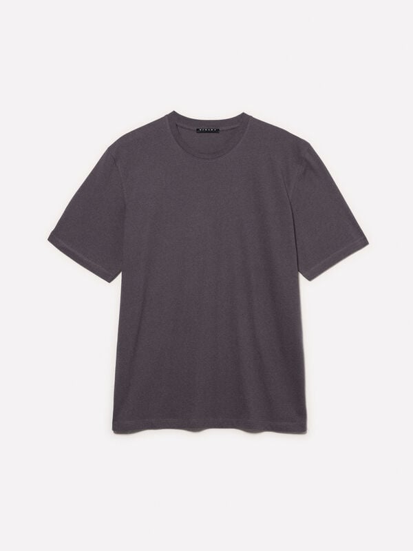 T-shirt de manga curta regular fit cinza-escuro T-shirt de manga curta regular fit cinza-escuro - t-shirt de manga curta para homem | Sisley