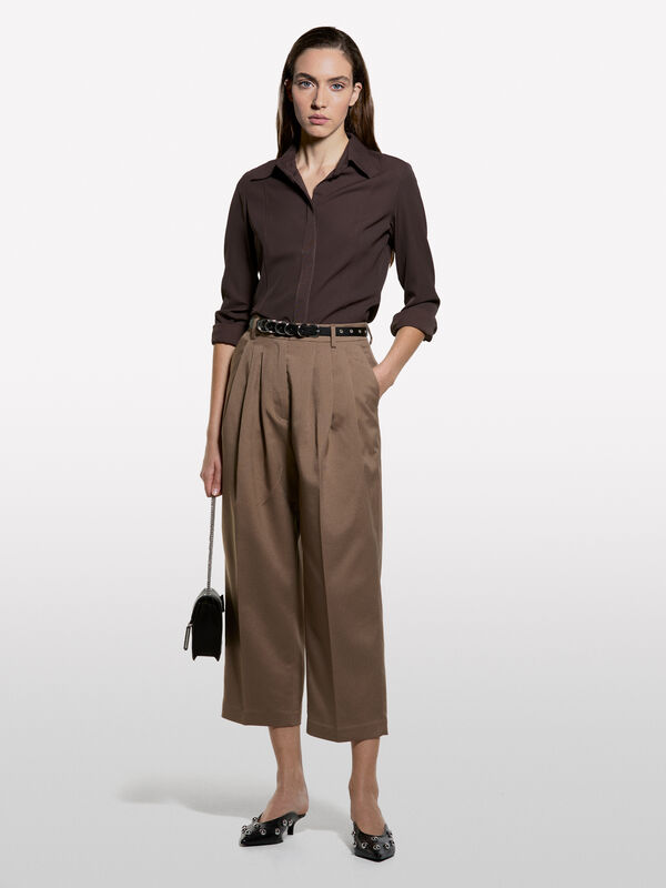 Camsa com costuras  - camisas para mulher | Sisley