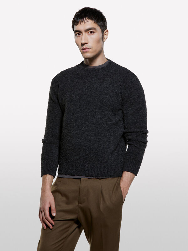 Bouclé sweater - camisolas gola redonda para homem | Sisley