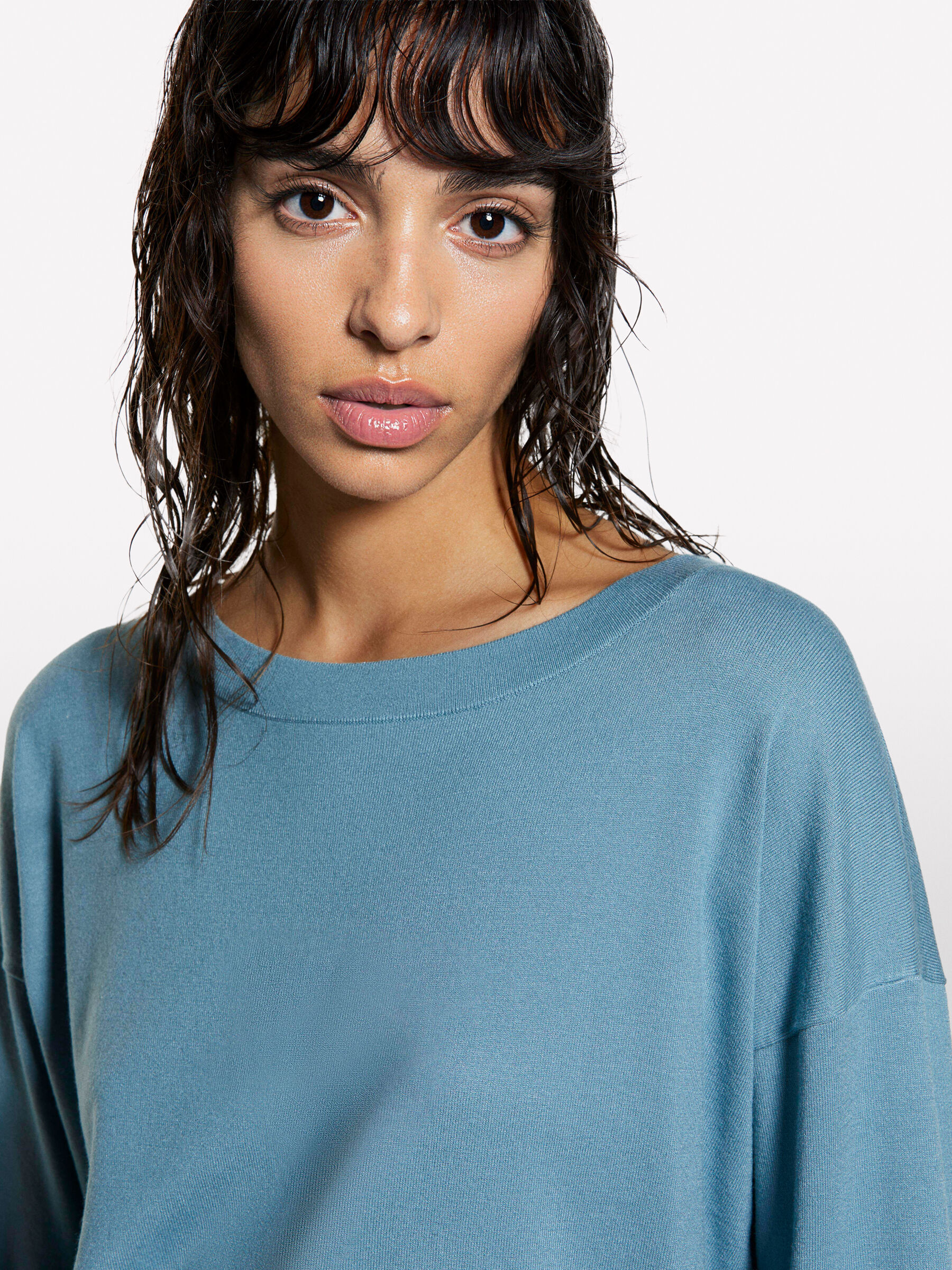 BOAT-NECK SWEAT.L/S Mulher image number null