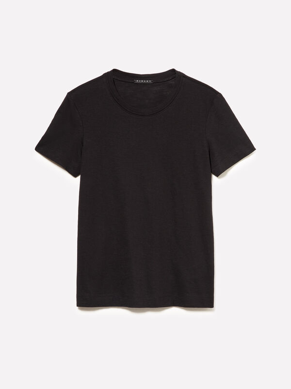 T-shirt com gola redonda - t-shirt de manga curta para mulher | Sisley