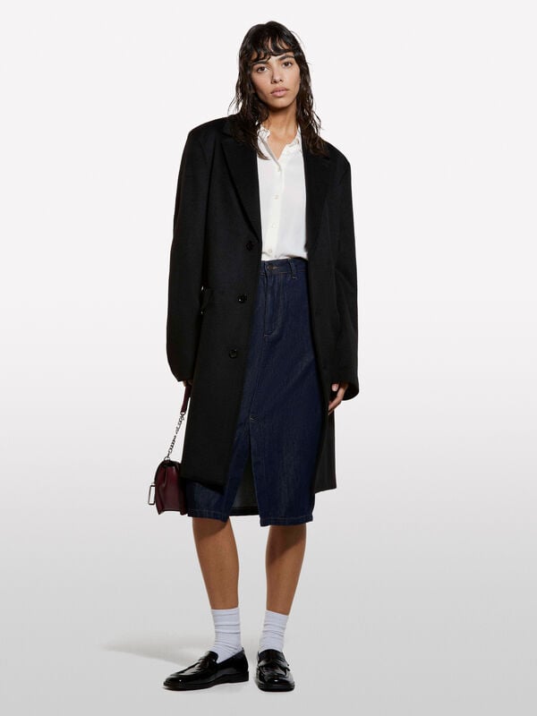 Camisa over fit branco creme Camisa over fit branco creme - camisas para mulher | Sisley