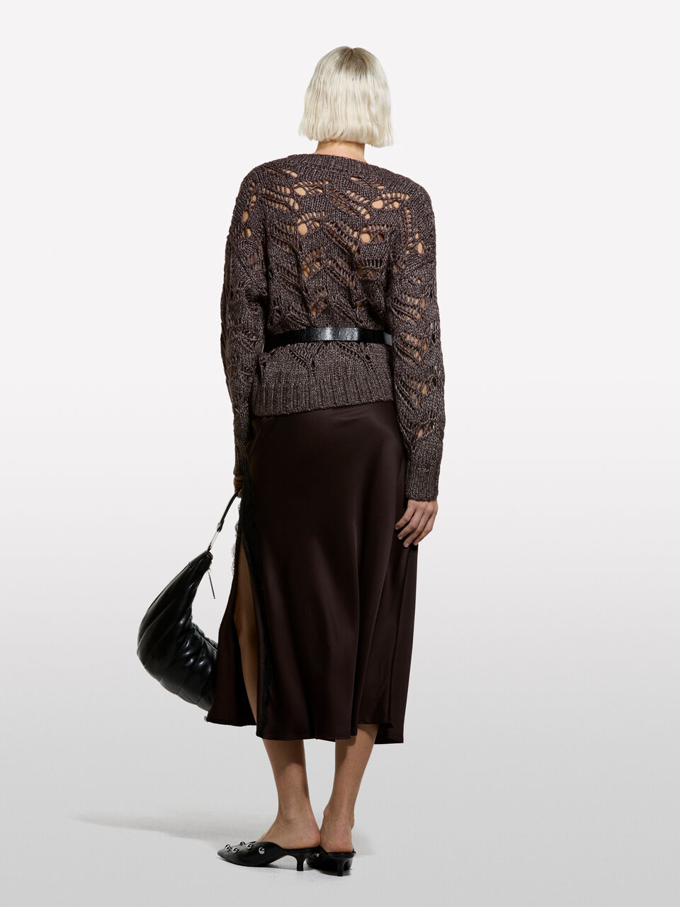 V NECK SWEATER L/S Mulher image number null