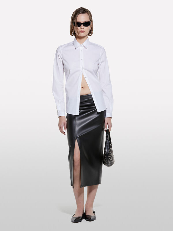  Longuette com racha - saias midi, longuette mulher | Sisley