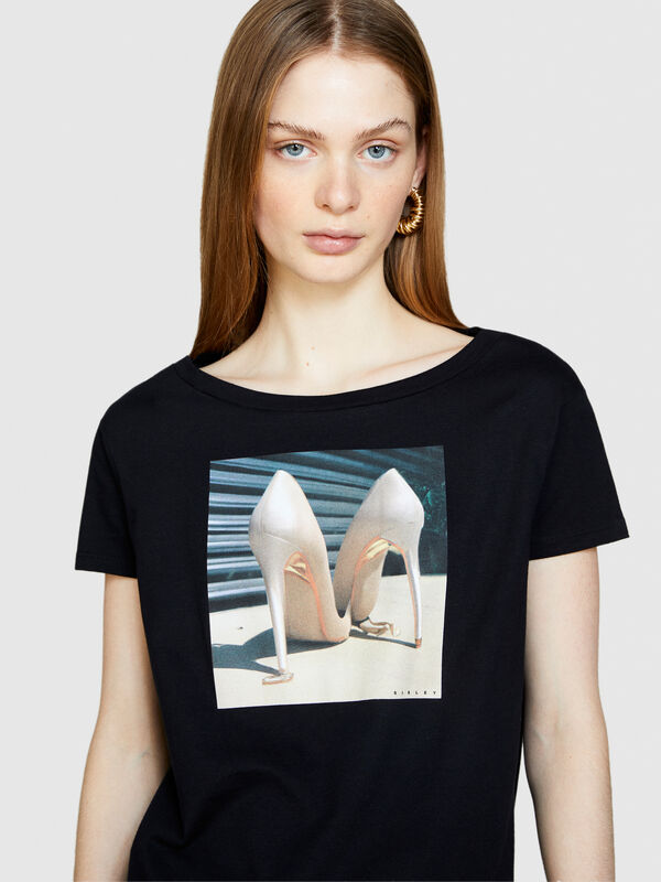 T-shirt com estampa Mulher