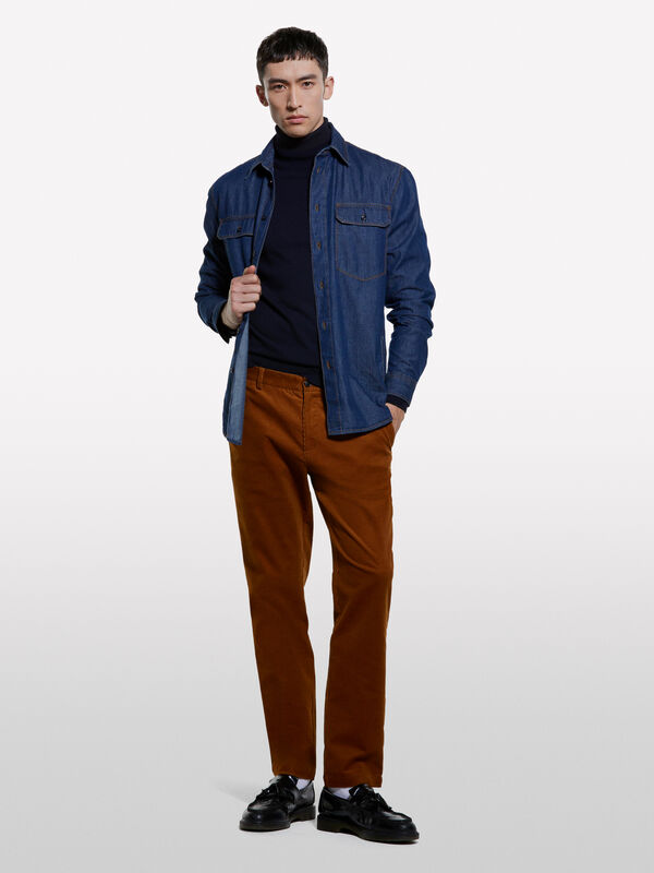 Chinos de veludo canelado - null | Sisley