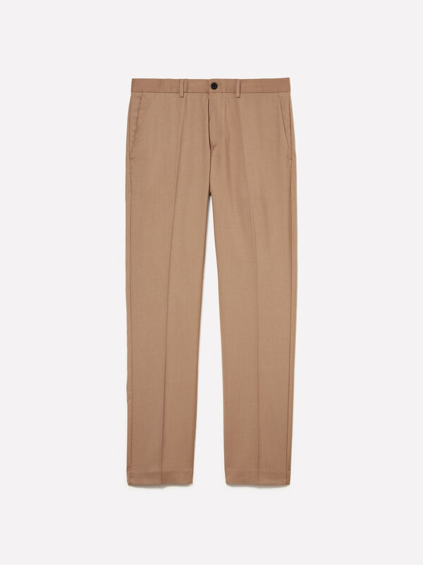 Calças de alfaiataria camel Calças de alfaiataria camel - calças slim para homem | Sisley