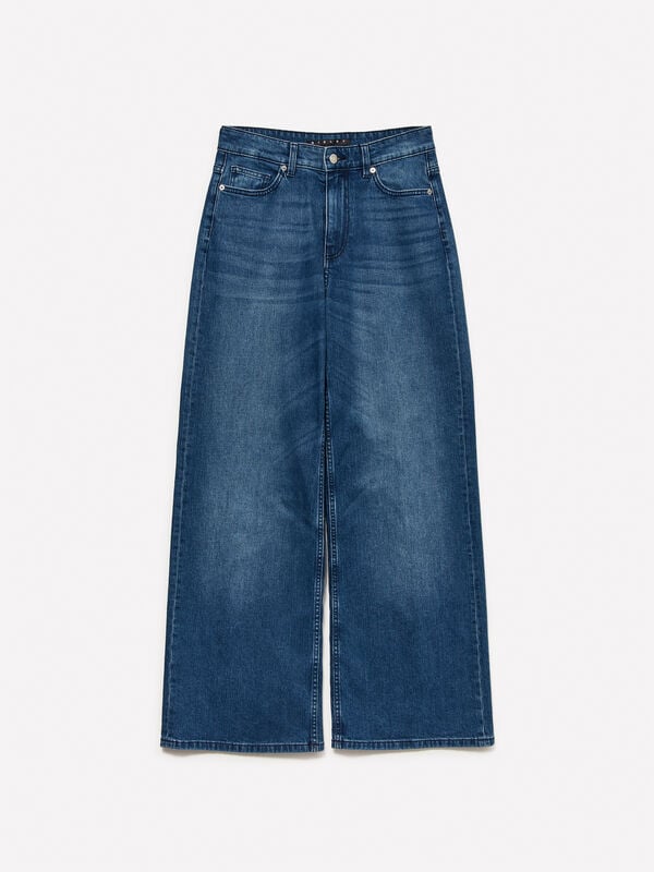 Jeans Style 72 wide fit azul Jeans Style 72 wide fit azul - jeans palazzo para mulher | Sisley