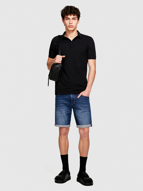 Bermudas de jeans slim comfort fit - jeans calções para homem | Sisley