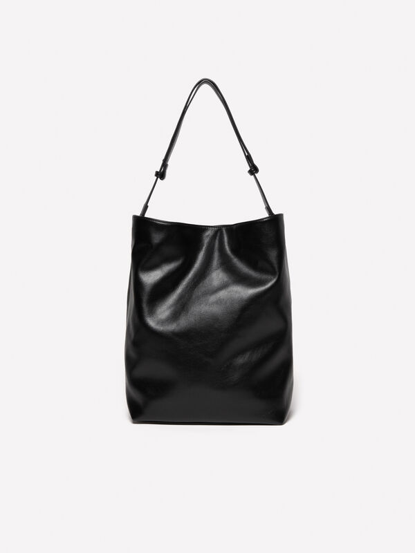 Bolsa preta grande de ombro - bolsas tote bag para mulher | Sisley