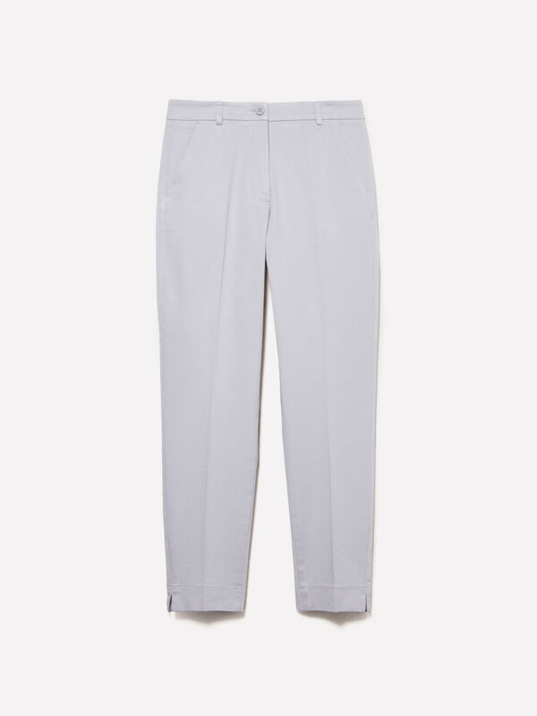 Calças cinza-claro Calças cinza-claro - calças chinos para mulher | Sisley