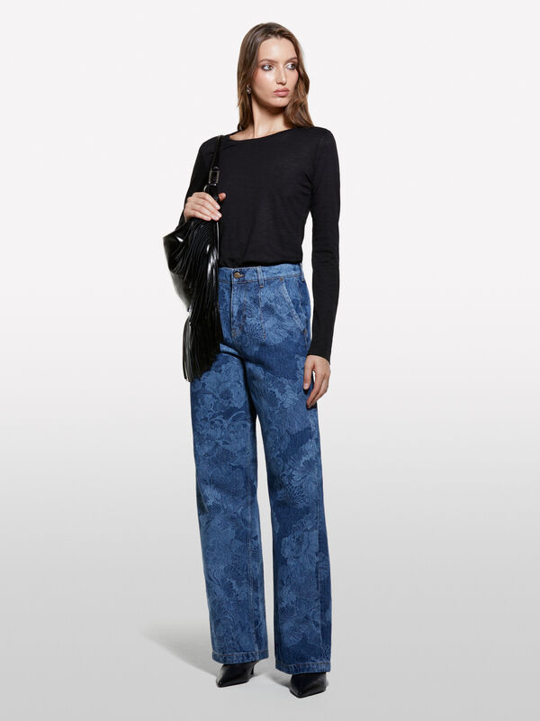 Jeans Style 68 mom fit escuro - jeans mom fit e boyfriend para mulher | Sisley