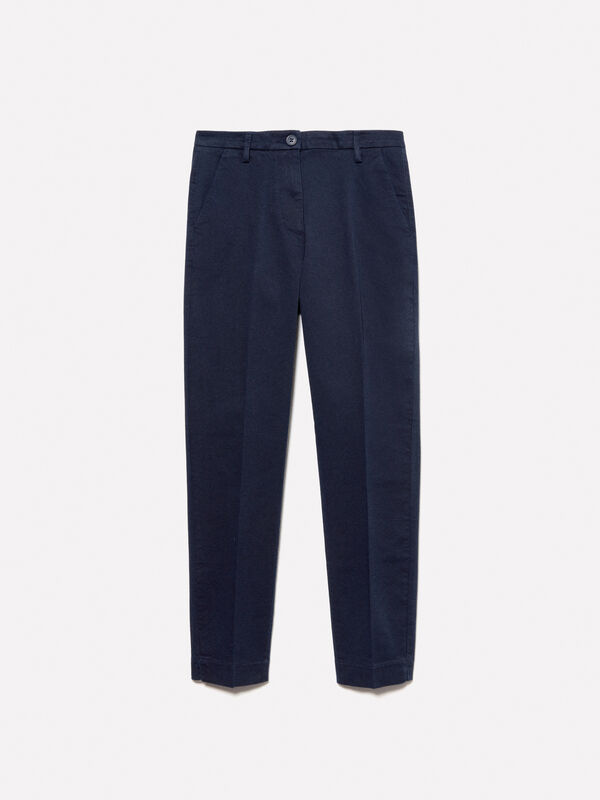 Chinos azul-escuro Chinos azul-escuro - calças chinos para mulher | Sisley