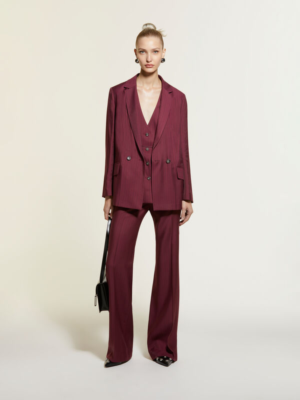 Blazer rosa blush às riscas - blazers para mulher | Sisley