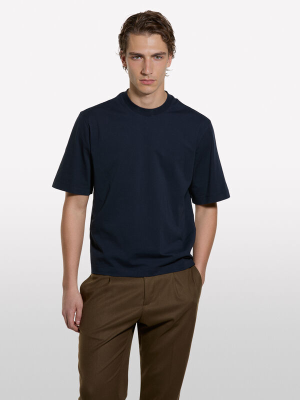 Blue relaxed fit t-shirt  - t-shirt de manga curta para homem | Sisley