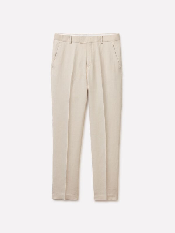 Cal&ccedil;as formais em linho misto - cal&ccedil;as slim para homem | Sisley