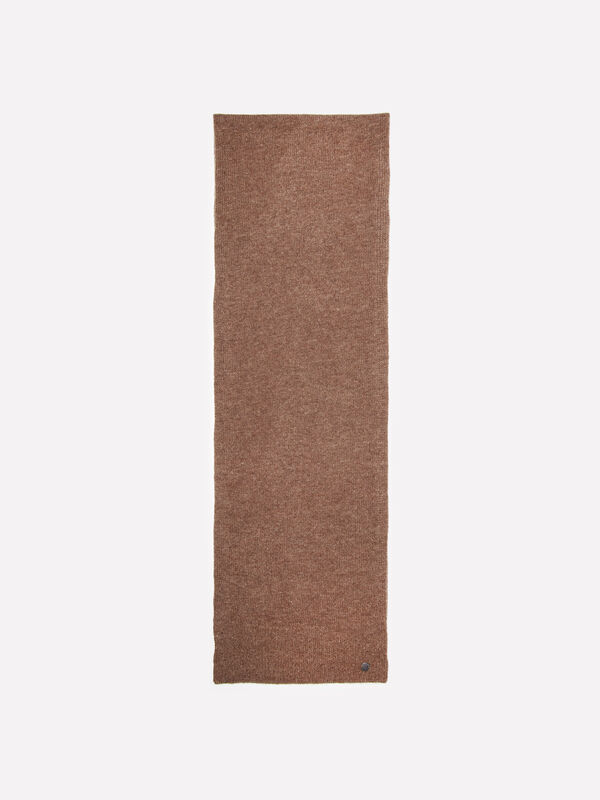 Light brown knit scarf - écharpes e lenços para homem | Sisley