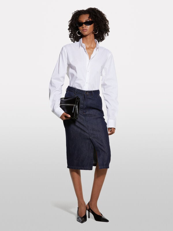 Camisa slim fit branca Camisa slim fit branca - camisas para mulher | Sisley