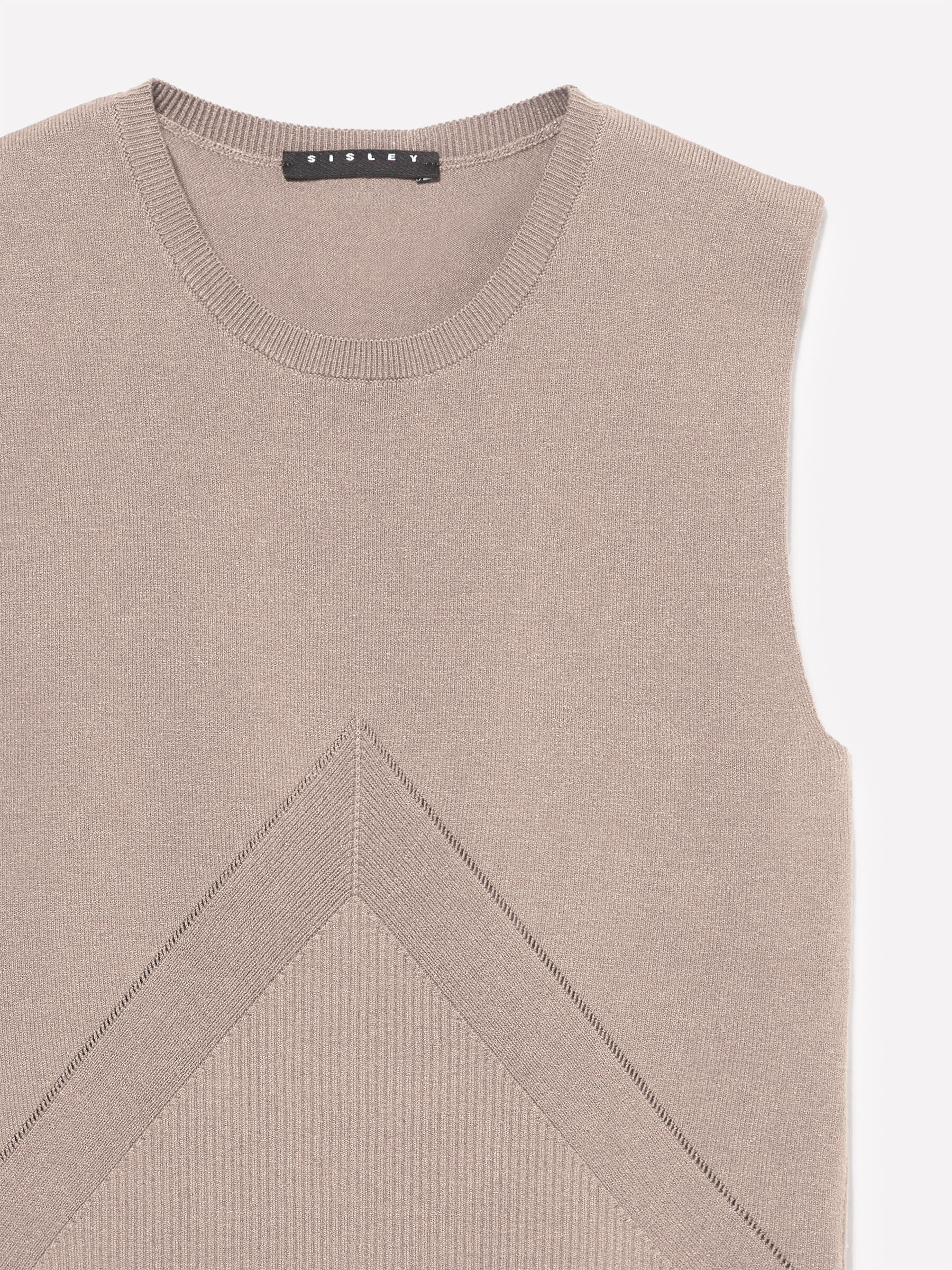 SLEEVELESS SWEATER Mulher image number null