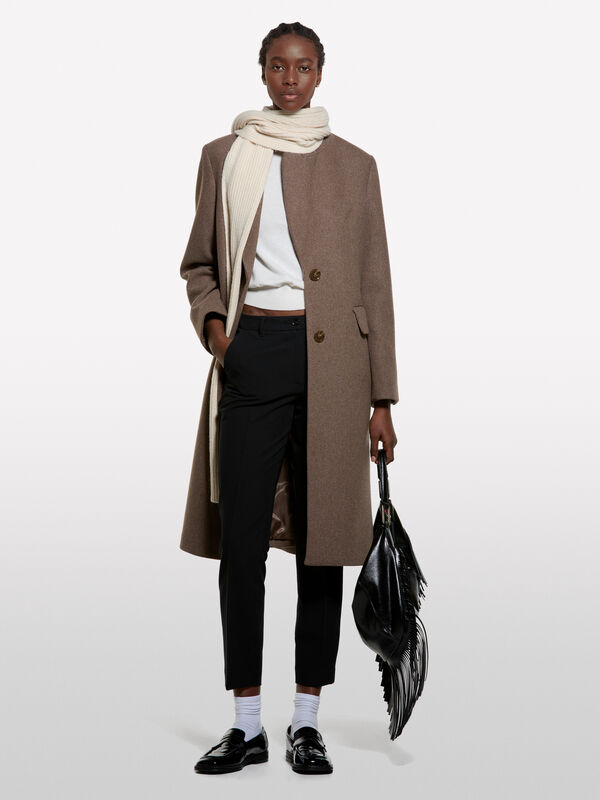 Calças pretas cigarette - calças skinny para mulher | Sisley