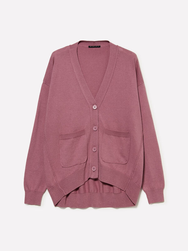 Cardigã violeta over fit - cardigãs para mulher | Sisley