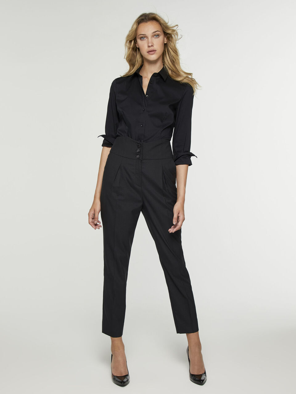 Slim fit shirt Mulher image number null