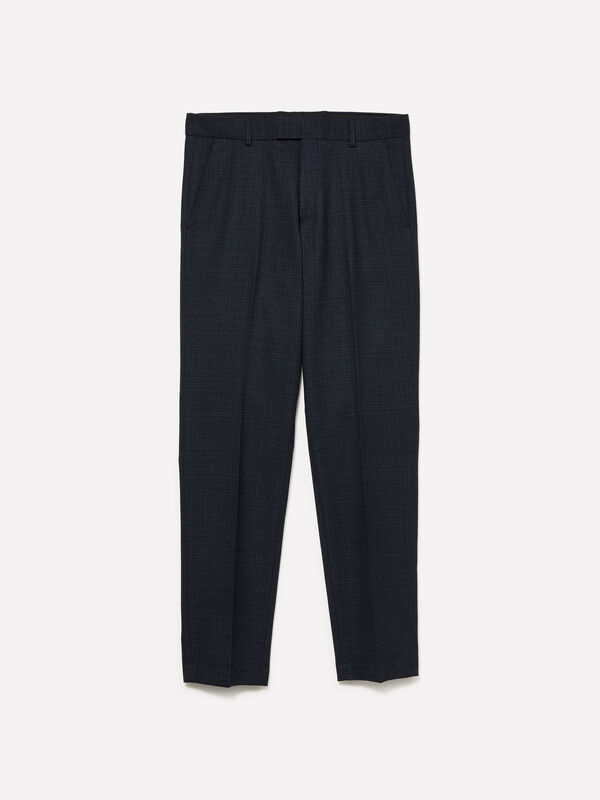 Chinos slim comfort fit azul-escuro - calças chinos para homem | Sisley