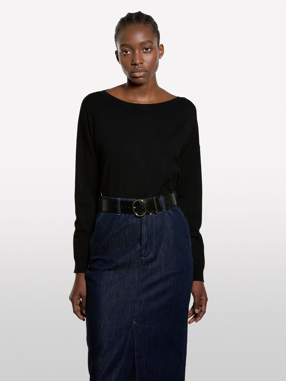 BOAT-NECK SWEAT.L/S Mulher image number null