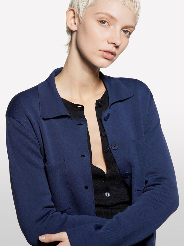 Blazer de malha navy - blazers para homem | Sisley