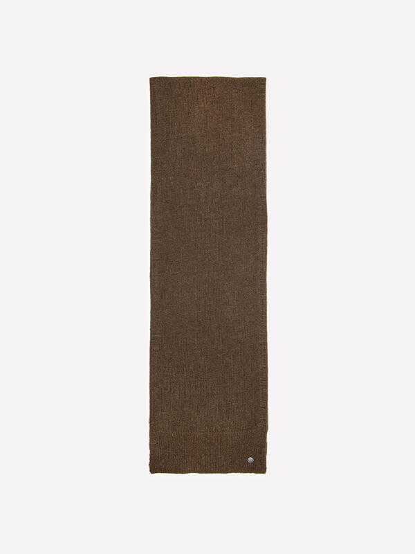 Brown knit scarf - écharpes e lenços para homem | Sisley